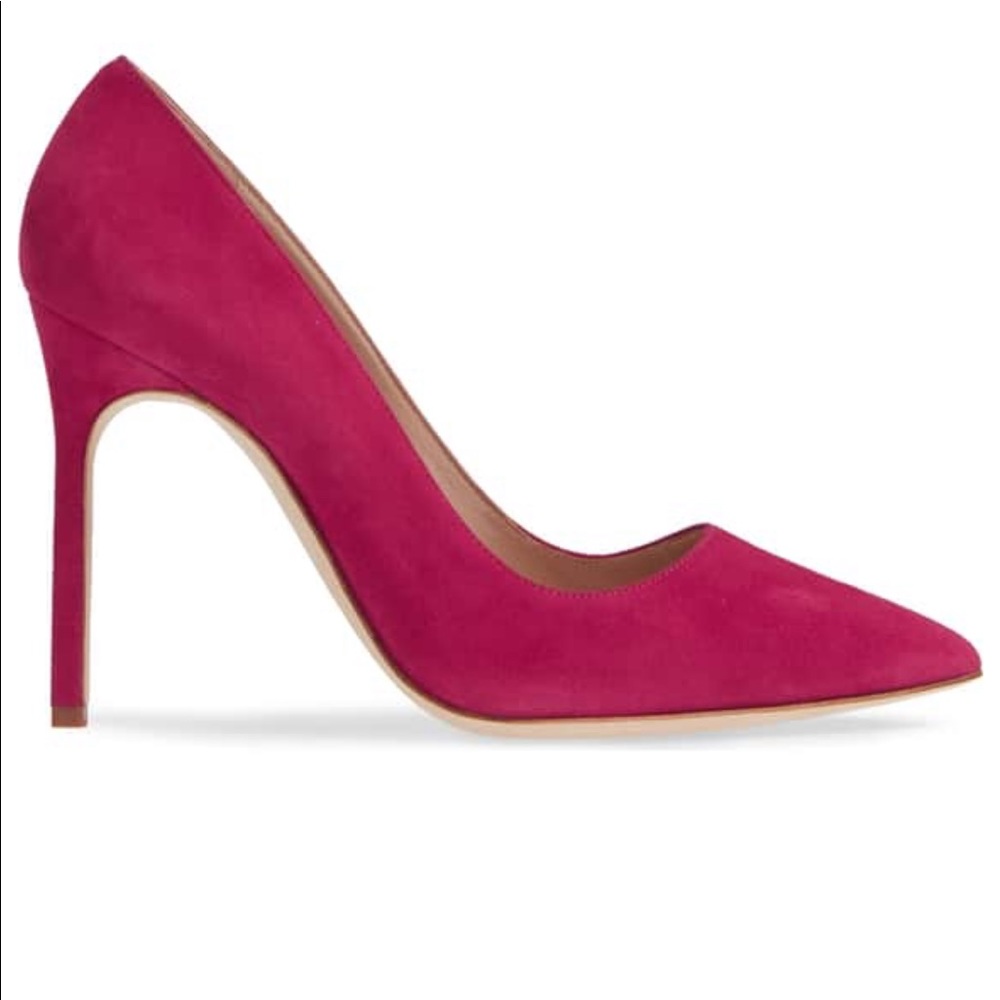 Authentic Manolo Blahnik 'Bb' Suede Pumps
